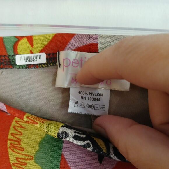 Petit Pois by Viviana G Wide Leg Pants Size Small Abstract Floral 100% Nylon - Picture 4 of 12